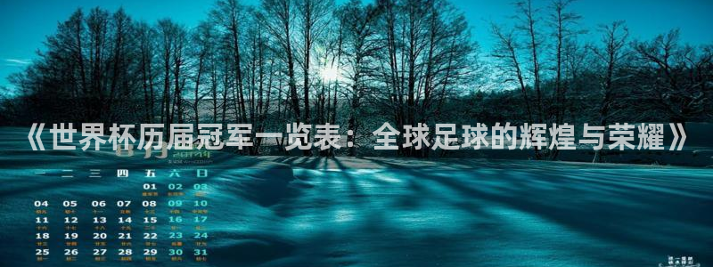 世界杯球队：《世界杯历届冠军一览表：全球足球的辉煌与荣耀》
